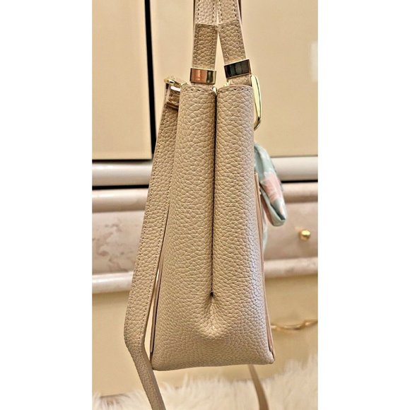 NWT STEVE MADDEN BKARTA SATCHEL CROSSBODY BAG FLORAL BEIGE TIK TOK VIRAL TRENDY - Picture 3 of 7